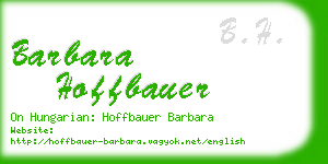 barbara hoffbauer business card